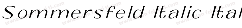 Sommersfeld Italic Italic字体转换